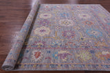 Grey Turkish Oushak Hand Knotted Wool Rug - 8' 11" X 12' 0" - Golden Nile