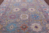 Grey Turkish Oushak Hand Knotted Wool Rug - 8' 11" X 12' 0" - Golden Nile