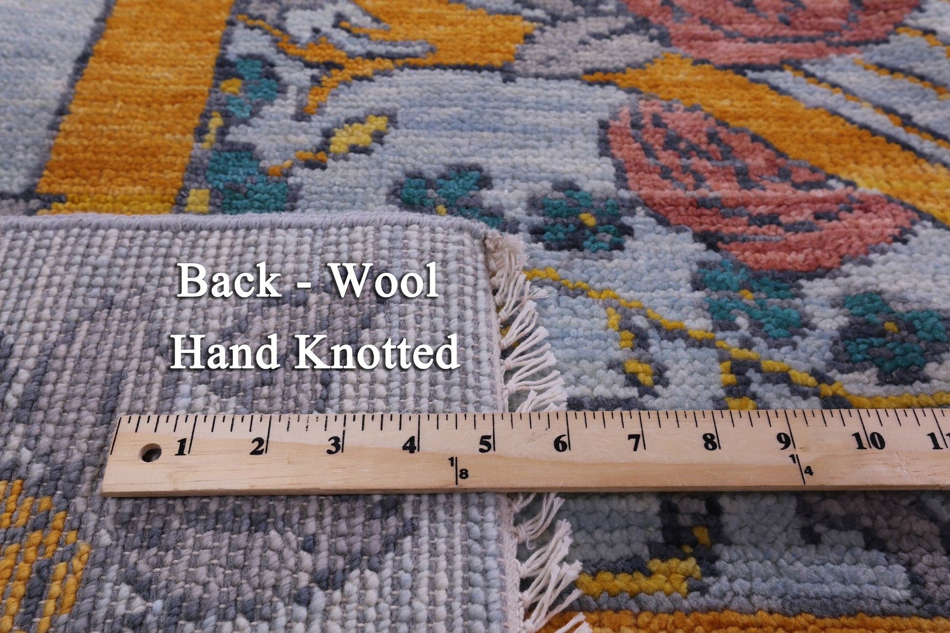 William Morris Hand Knotted Wool Rug - 11' 11" X 15' 0" - Golden Nile