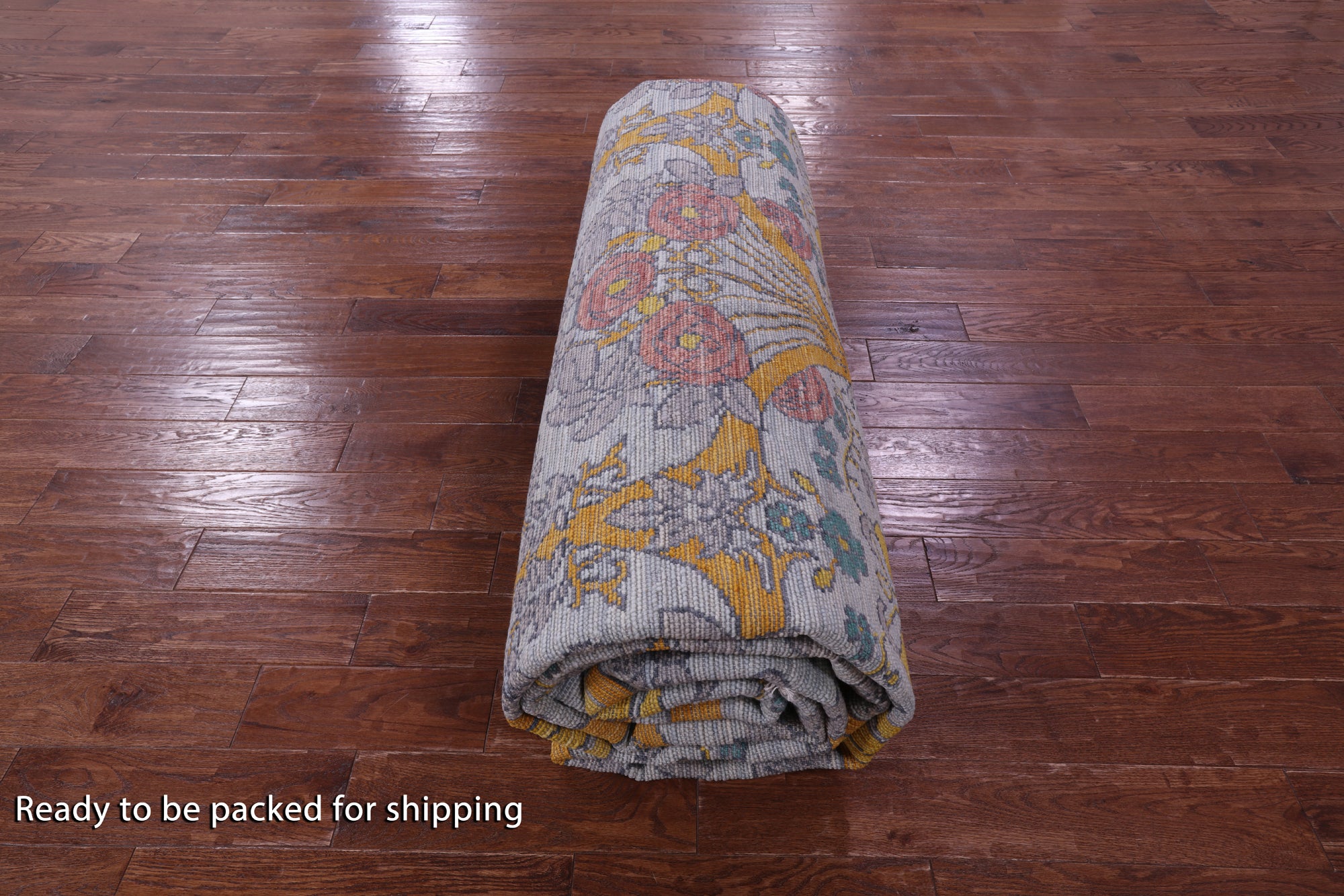 William Morris Hand Knotted Wool Rug - 11' 11" X 15' 0" - Golden Nile