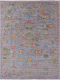 Grey Turkish Oushak Hand Knotted Wool Rug - 10' 3" X 14' 2" - Golden Nile