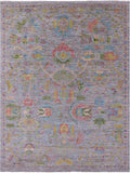 Grey Turkish Oushak Hand Knotted Wool Rug - 10' 3" X 14' 2" - Golden Nile