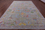 Grey Turkish Oushak Hand Knotted Wool Rug - 10' 3" X 14' 2" - Golden Nile