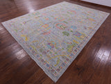 Grey Turkish Oushak Hand Knotted Wool Rug - 10' 3" X 14' 2" - Golden Nile