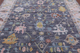 Grey Turkish Oushak Hand Knotted Wool Rug - 8' 1" X 9' 11" - Golden Nile