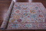 Light Blue Turkish Oushak Hand Knotted Wool Rug - 6' 0" X 9' 3" - Golden Nile