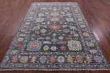 Grey Turkish Oushak Hand Knotted Wool Rug - 6' 2" X 8' 10" - Golden Nile