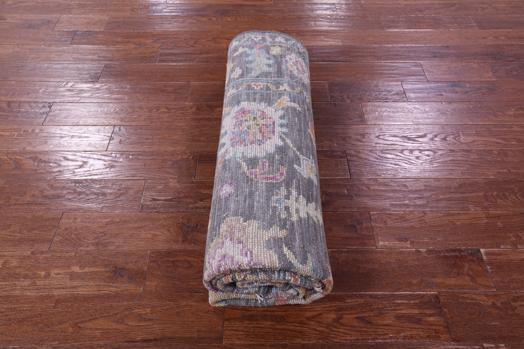 Grey Turkish Oushak Hand Knotted Wool Rug - 6' 2" X 8' 10" - Golden Nile