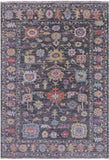 Grey Turkish Oushak Hand Knotted Wool Rug - 6' 2" X 8' 10" - Golden Nile