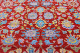 Red Square Turkish Oushak Handmade Wool Rug - 8' 1" X 8' 2" - Golden Nile