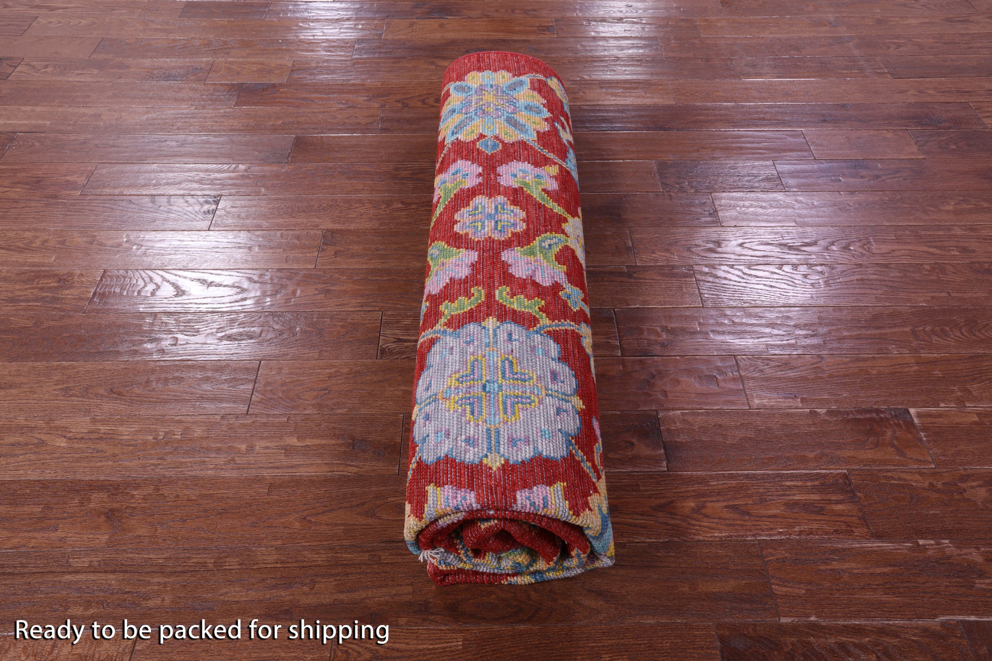 Red Square Turkish Oushak Handmade Wool Rug - 8' 1" X 8' 2" - Golden Nile