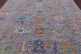 Grey Turkish Oushak Handmade Wool Rug - 9' 2" X 11' 11" - Golden Nile