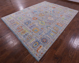 Grey Turkish Oushak Handmade Wool Rug - 9' 2" X 11' 11" - Golden Nile