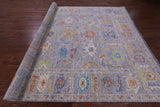 Grey Turkish Oushak Handmade Wool Rug - 9' 2" X 11' 11" - Golden Nile