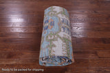 Blue Persian Fine Serapi Hand Knotted Wool Rug - 9' 3" X 12' 2" - Golden Nile