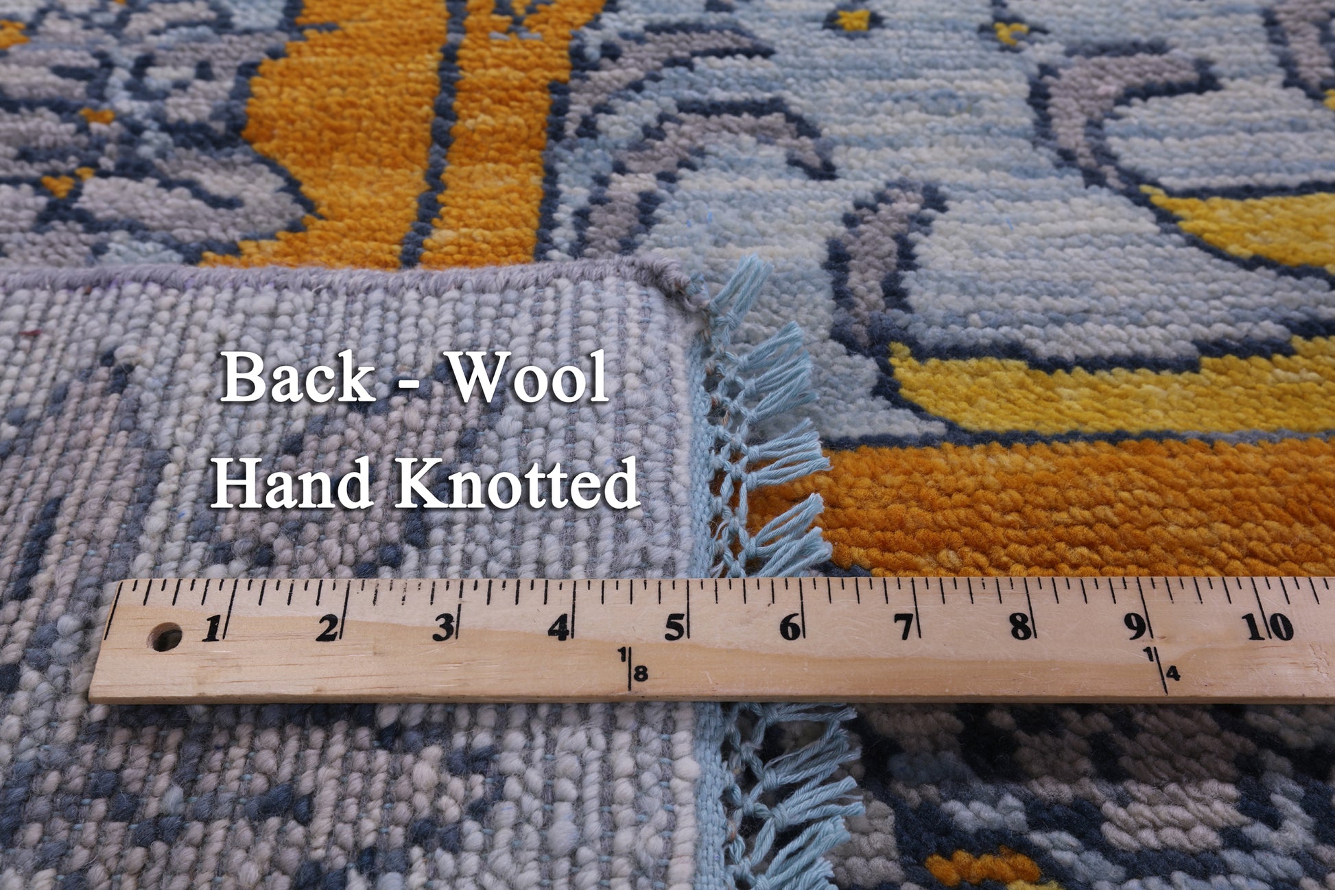 Light Blue Square William Morris Hand Knotted Wool Rug - 10' 1" X 10' 2" - Golden Nile