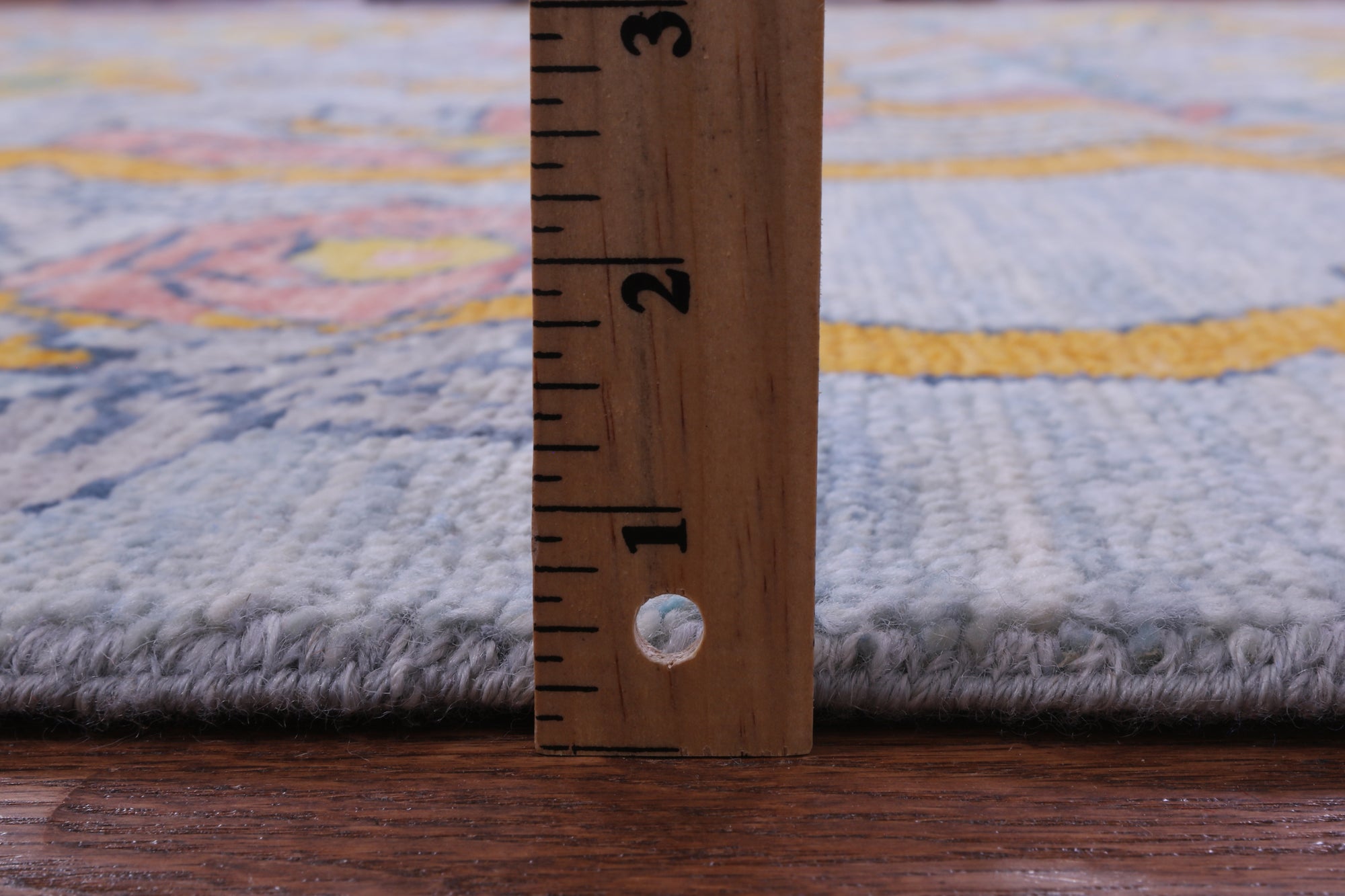 Light Blue Square William Morris Hand Knotted Wool Rug - 10' 1" X 10' 2" - Golden Nile
