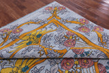 Light Blue Square William Morris Hand Knotted Wool Rug - 10' 1" X 10' 2" - Golden Nile