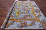 Light Blue Square William Morris Hand Knotted Wool Rug - 10' 1" X 10' 2" - Golden Nile