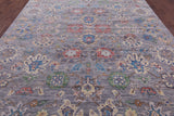 Grey Turkish Oushak Hand Knotted Wool Rug - 9' 0" X 12' 2" - Golden Nile