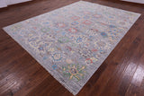 Grey Turkish Oushak Hand Knotted Wool Rug - 9' 0" X 12' 2" - Golden Nile
