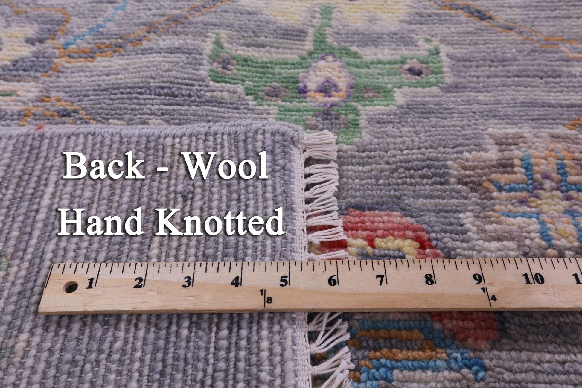 Grey Turkish Oushak Hand Knotted Wool Rug - 9' 0" X 12' 2" - Golden Nile