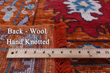 Orange Turkish Oushak Hand Knotted Wool Rug - 9' 4" X 11' 9" - Golden Nile