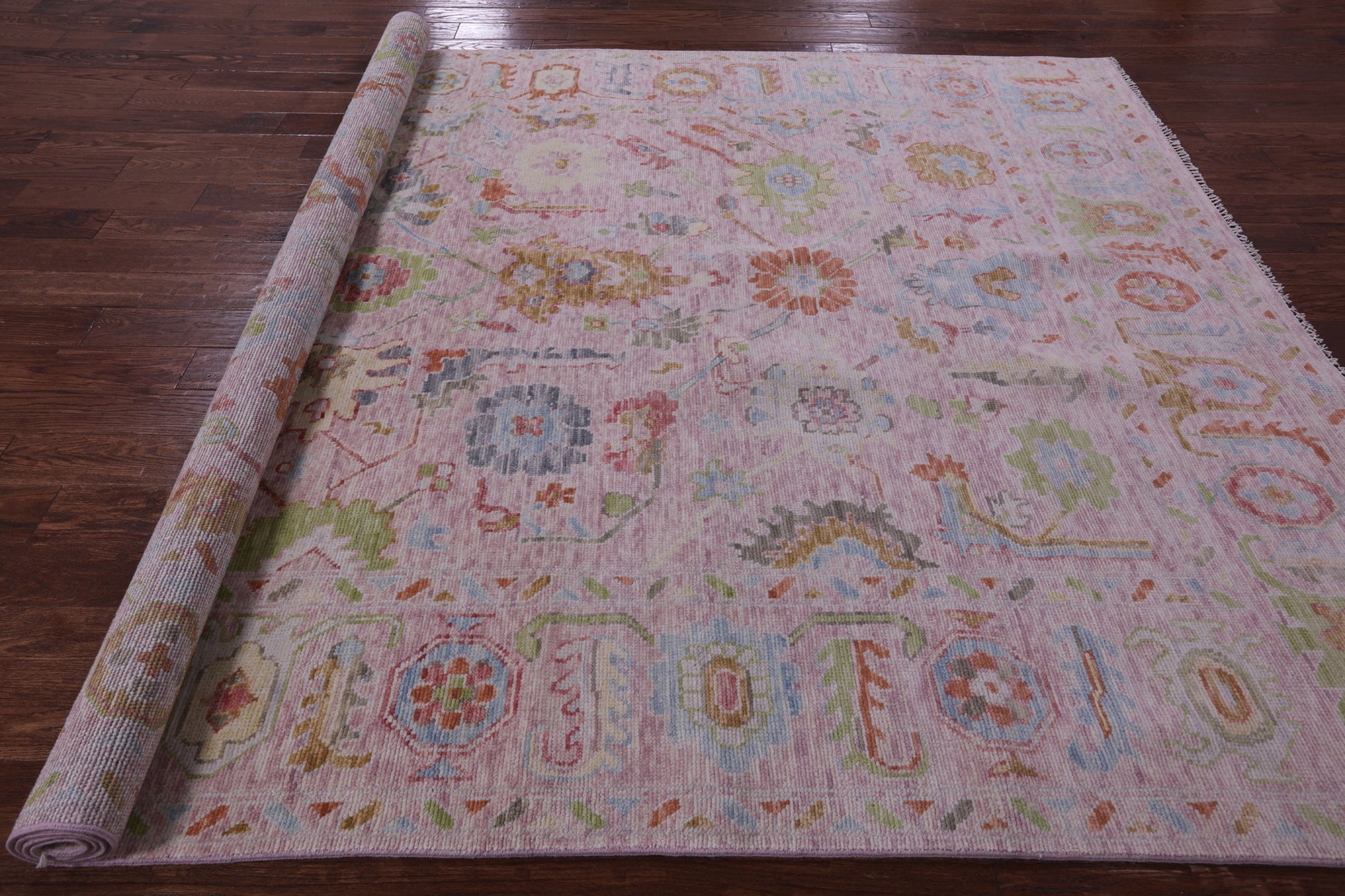 Turkish Oushak Hand Knotted Wool Rug - 8' 1" X 10' 9" - Golden Nile
