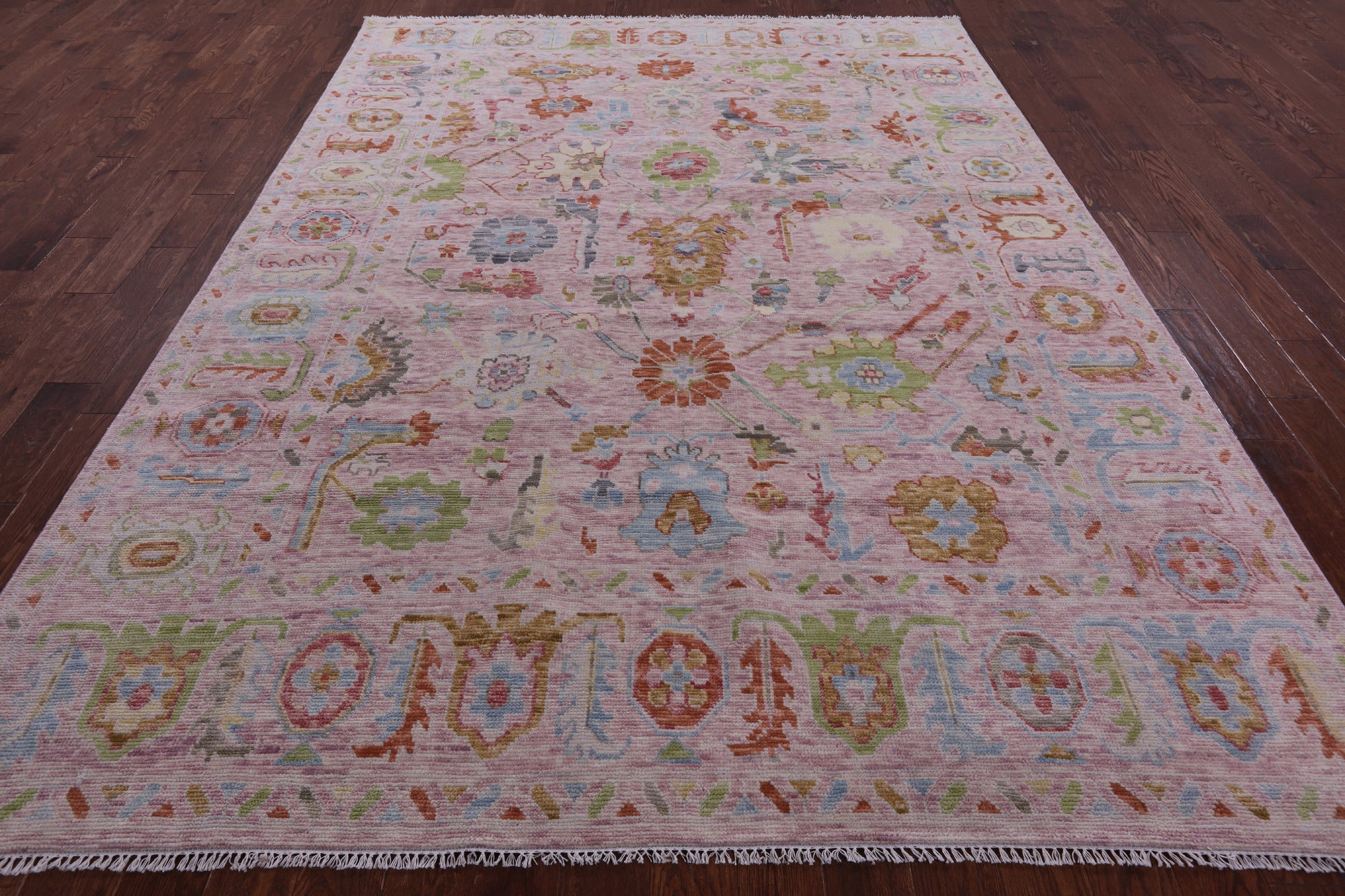 Turkish Oushak Hand Knotted Wool Rug - 8' 1" X 10' 9" - Golden Nile