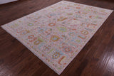 Turkish Oushak Hand Knotted Wool Rug - 8' 1" X 10' 9" - Golden Nile