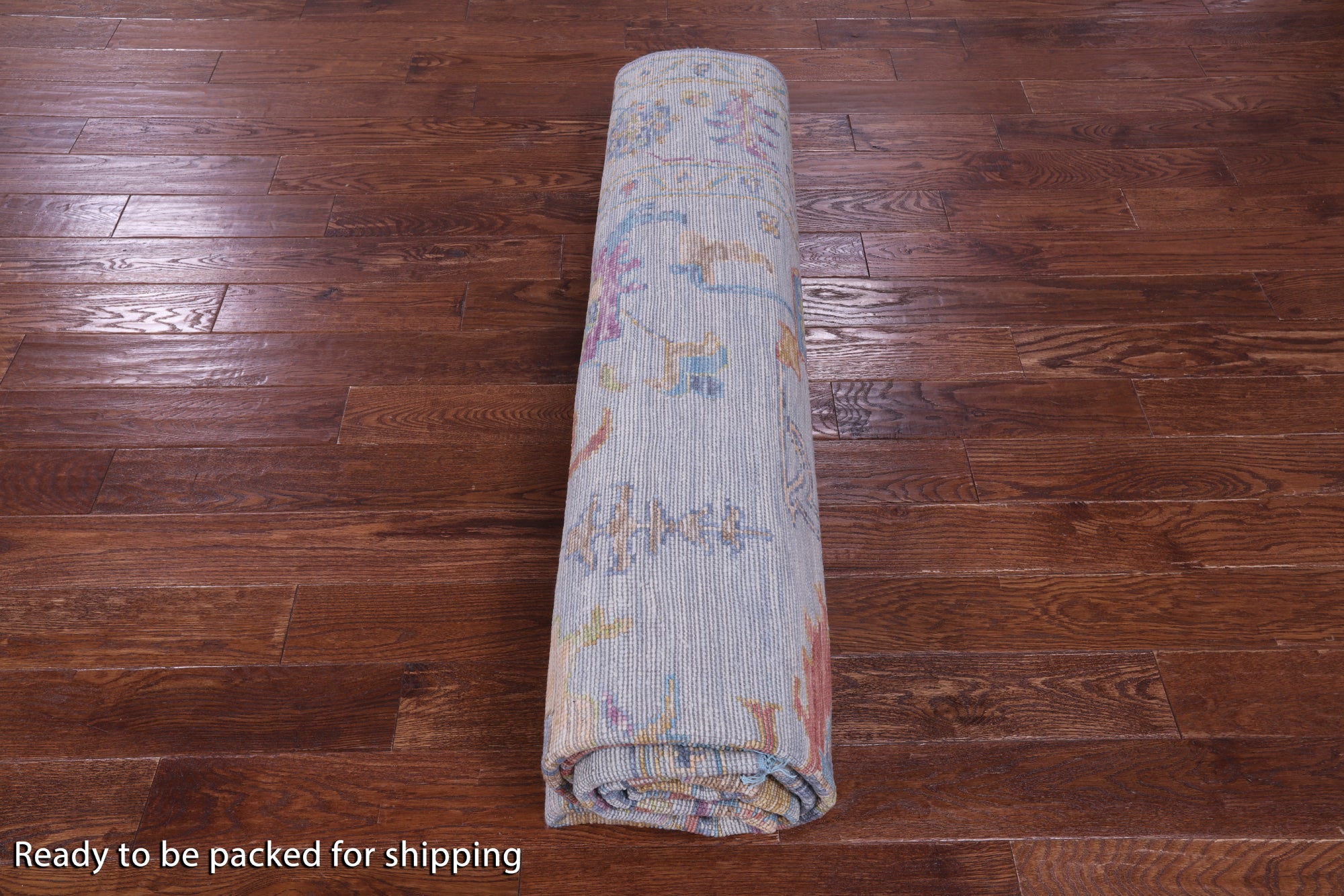 Blue Turkish Oushak Hand Knotted Wool Rug - 9' 2" X 11' 10" - Golden Nile