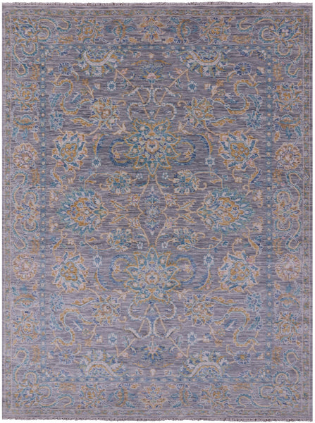 Grey Persian Tabriz Handmade Wool Rug - 9' 0" X 12' 3" - Golden Nile