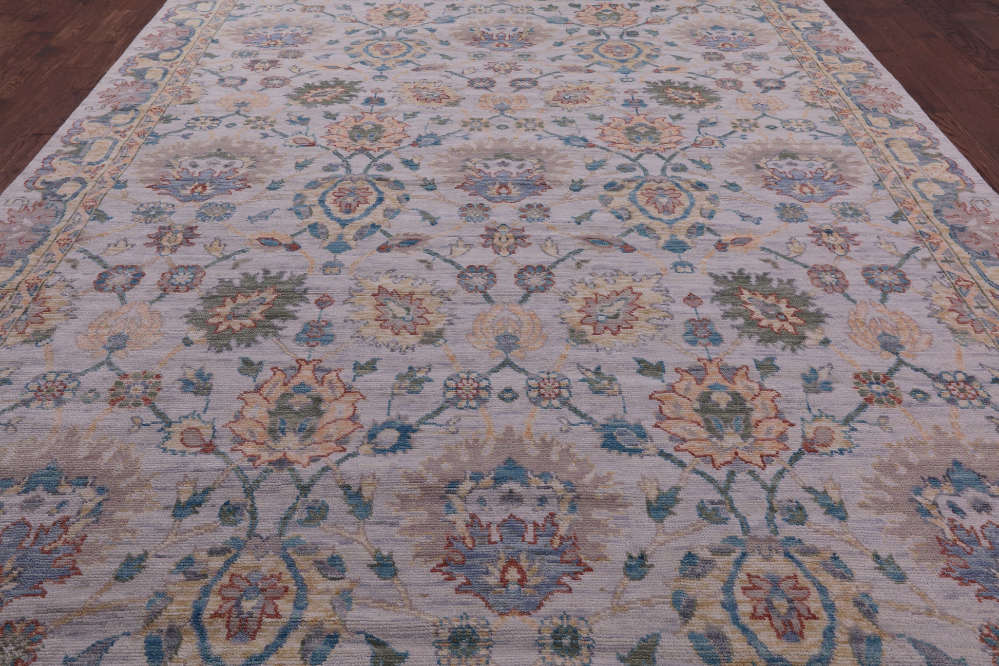 Grey Persian Tabriz Hand Knotted Wool Rug - 9' 10" X 14' 4" - Golden Nile