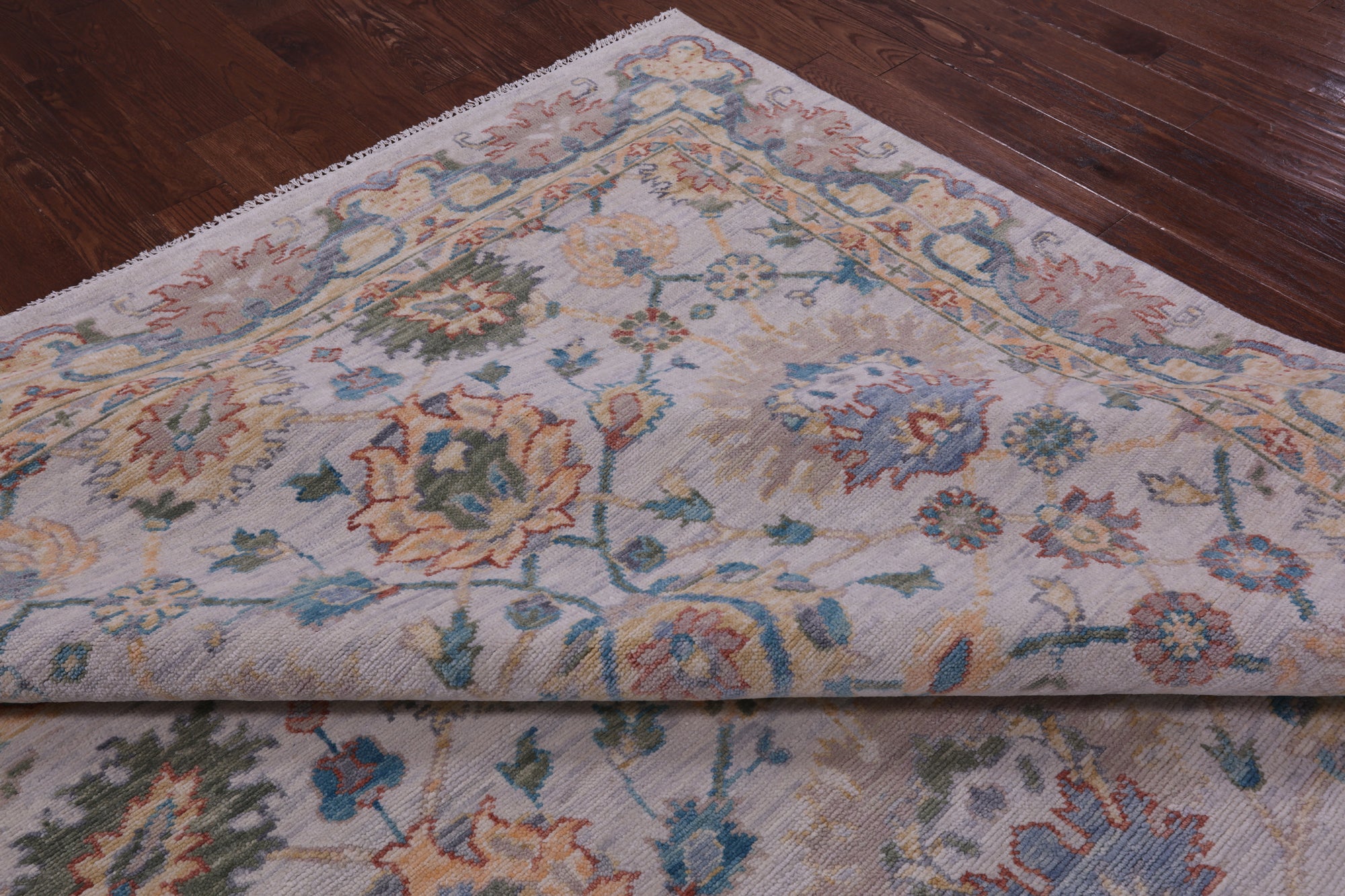 Grey Persian Tabriz Hand Knotted Wool Rug - 9' 10" X 14' 4" - Golden Nile