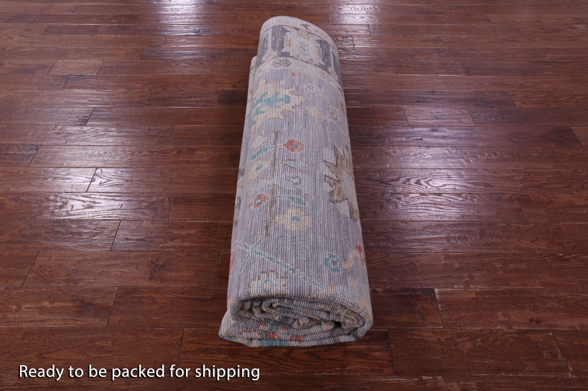 Grey Turkish Oushak Hand Knotted Wool Rug - 9' 0" X 11' 11" - Golden Nile