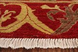William Morris Handmade Wool Area Rug - 6' 3" X 9' 0" - Golden Nile