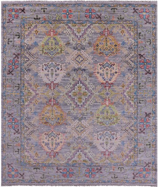 Grey Turkish Oushak Handmade Wool Rug - 8' 2" X 9' 11" - Golden Nile