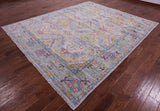 Grey Turkish Oushak Handmade Wool Rug - 8' 2" X 9' 11" - Golden Nile