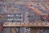 Grey Turkish Oushak Handmade Wool Rug - 8' 2" X 9' 11" - Golden Nile
