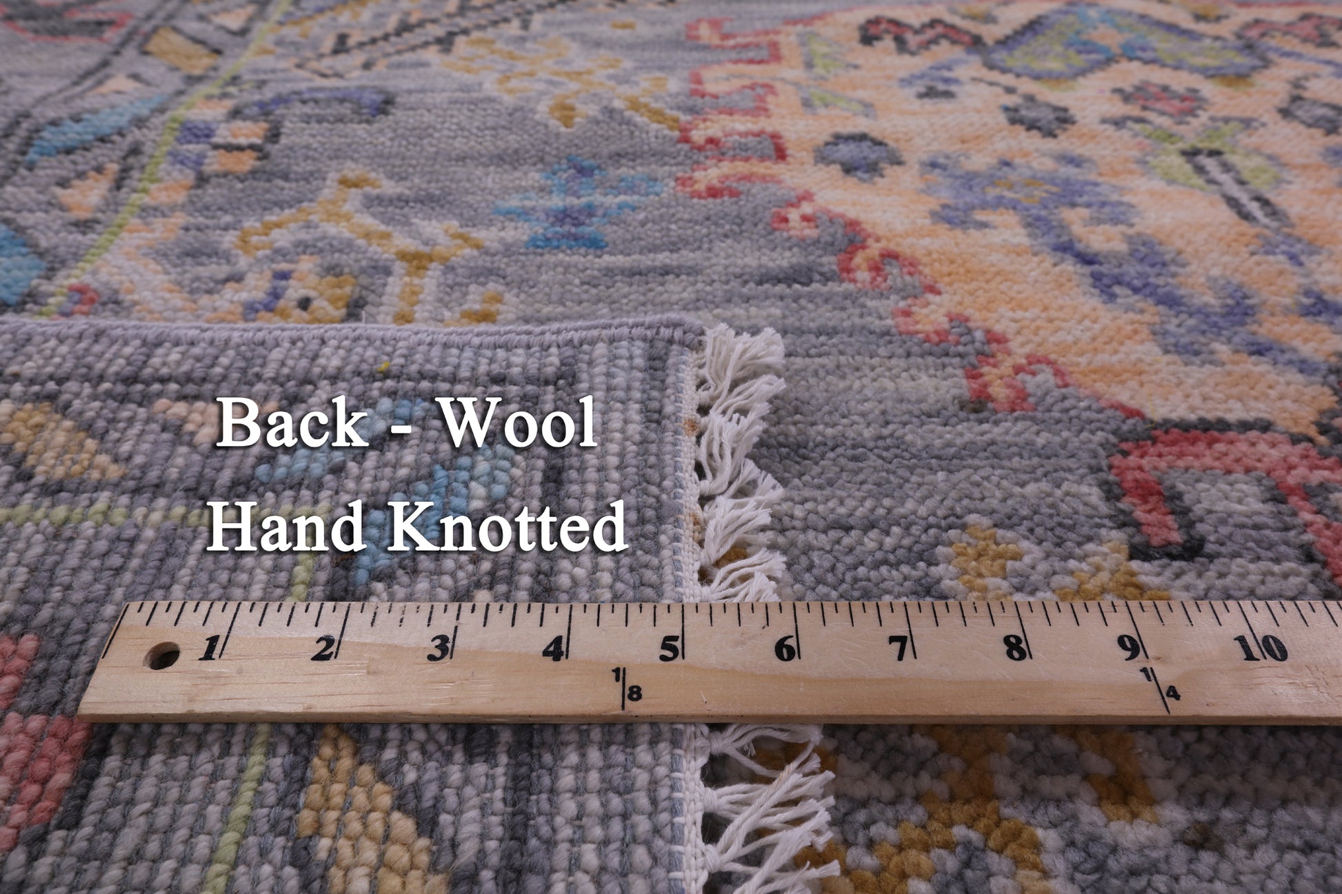 Grey Turkish Oushak Handmade Wool Rug - 8' 2" X 9' 11" - Golden Nile