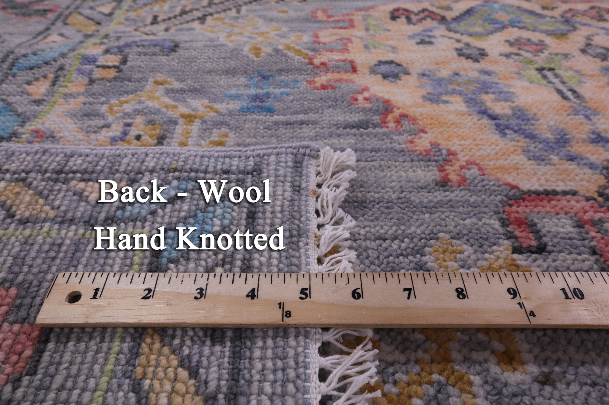 Grey Turkish Oushak Handmade Wool Rug - 8' 2" X 9' 11" - Golden Nile