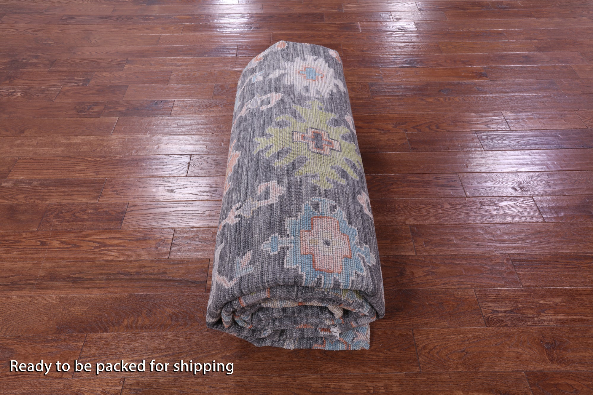 Grey Turkish Oushak Hand Knotted Wool Rug - 10' 0" X 13' 11" - Golden Nile