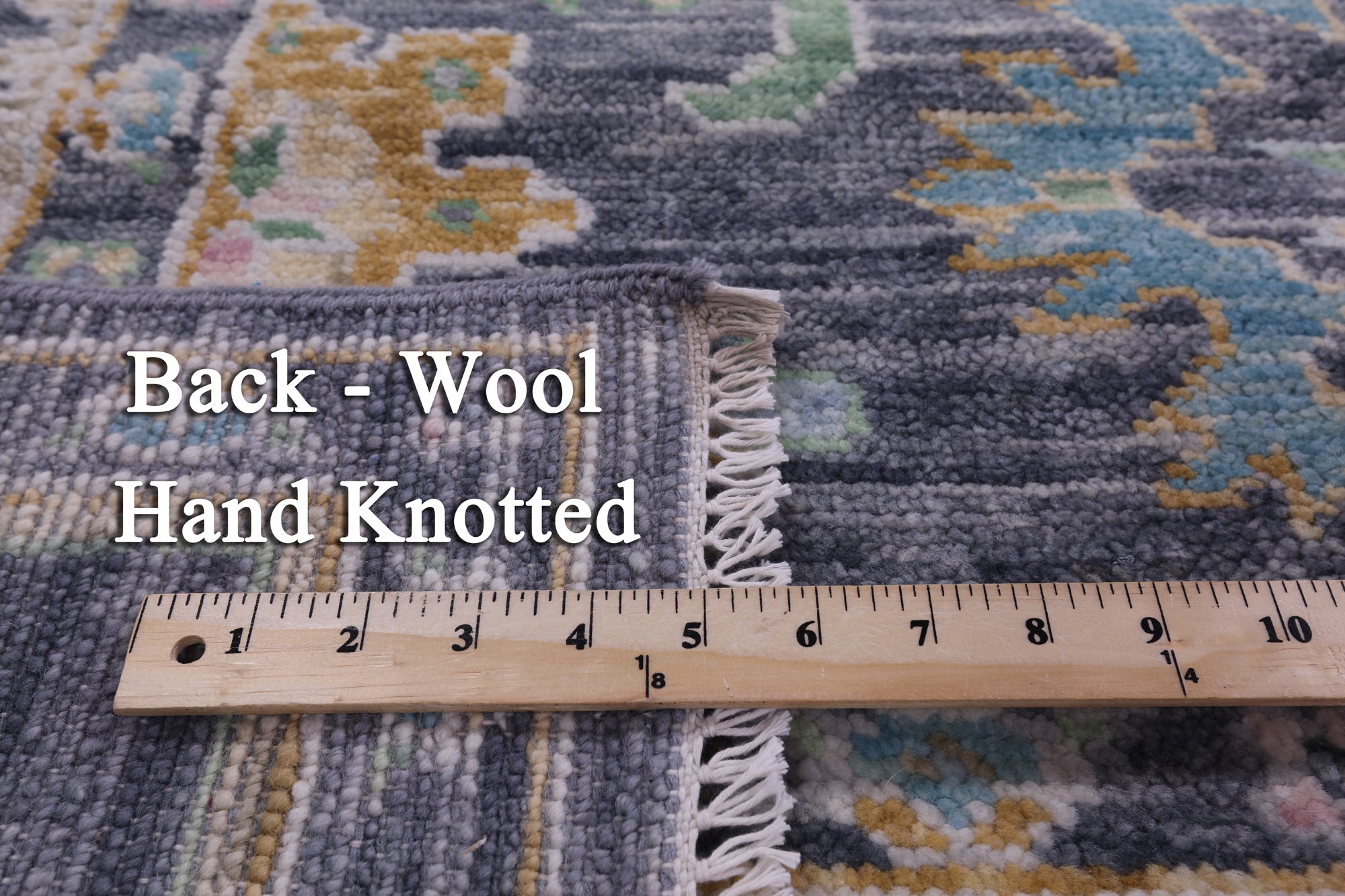 Grey Turkish Oushak Hand Knotted Wool Rug - 7' 11" X 9' 11" - Golden Nile