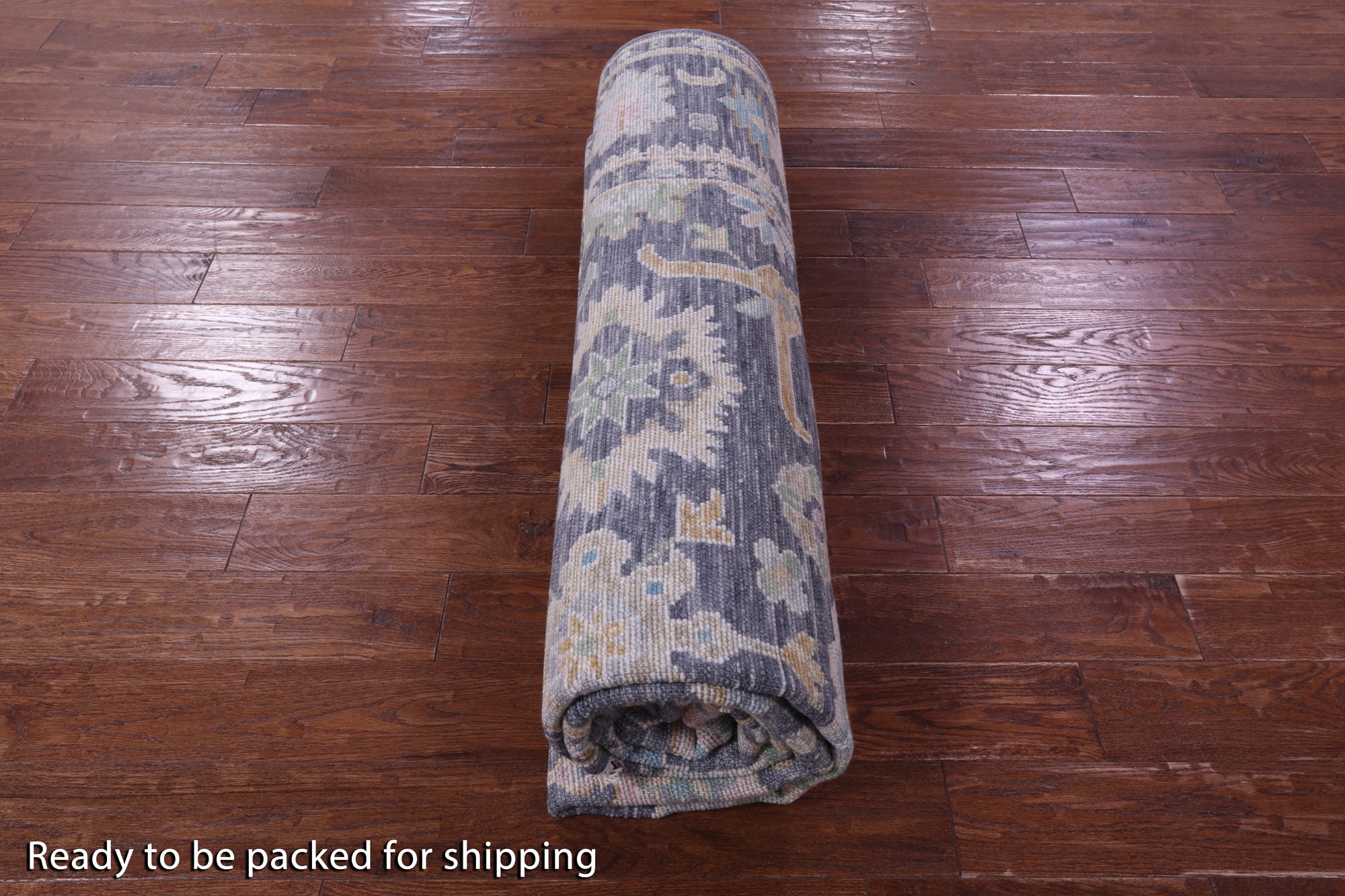 Grey Turkish Oushak Hand Knotted Wool Rug - 7' 11" X 9' 11" - Golden Nile