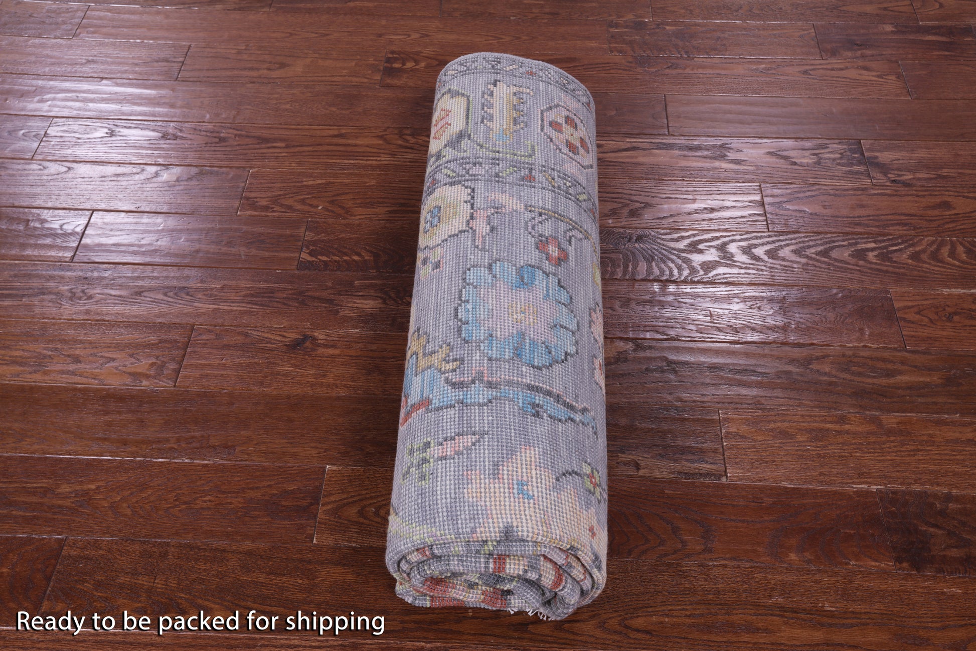 Grey Turkish Oushak Hand Knotted Wool Rug - 6' 2" X 8' 11" - Golden Nile
