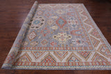 Grey Kazak Hand Knotted Wool Rug - 10' 1" X 13' 11" - Golden Nile