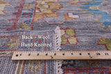 Grey Turkish Oushak Hand Knotted Wool Rug - 8' 10" X 11' 11" - Golden Nile