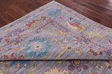 Grey Turkish Oushak Hand Knotted Wool Rug - 8' 10" X 11' 11" - Golden Nile