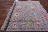 Grey Turkish Oushak Hand Knotted Wool Rug - 8' 10" X 11' 11" - Golden Nile