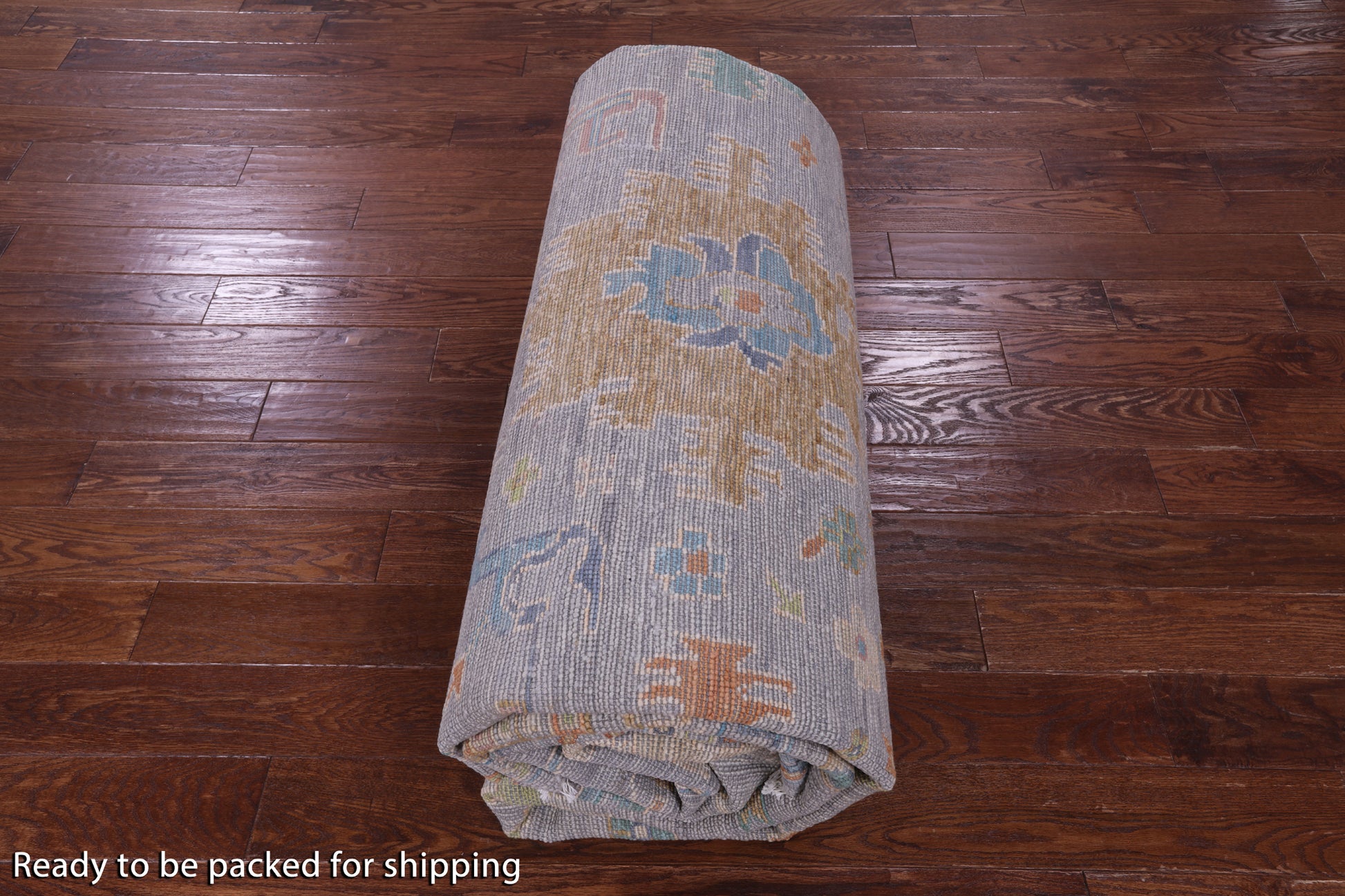 Grey Turkish Oushak Hand Knotted Wool Rug - 10' 3" X 13' 11" - Golden Nile